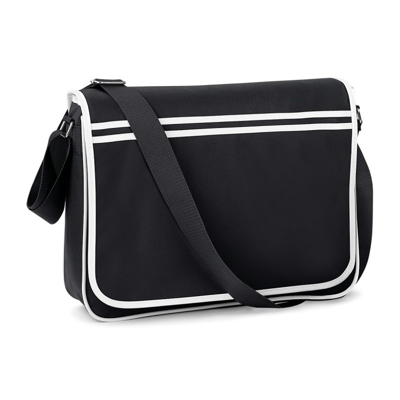 Sac messenger rétro Black / White FACE