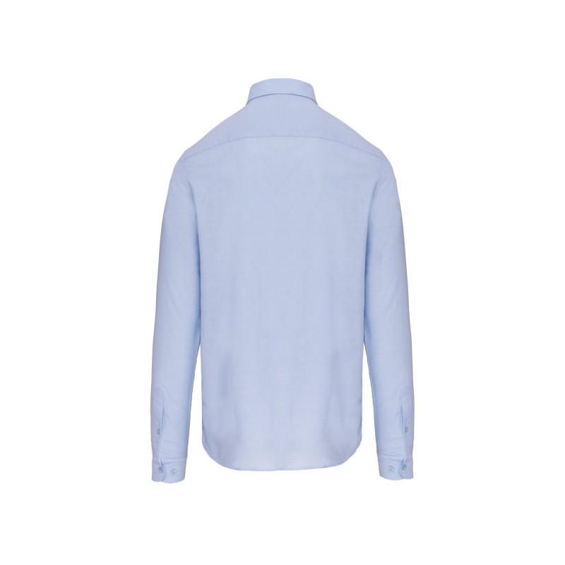 Chemise Oxford lavée manches longues Oxford Blue BACK