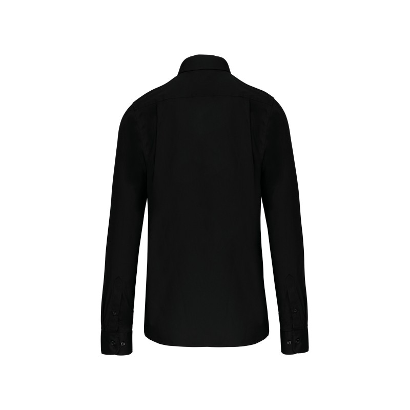 Chemise popeline manches longues Black BACK