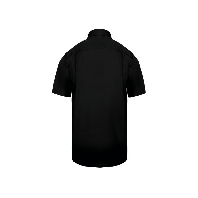 Chemise manches courtes sans repassage Black BACK