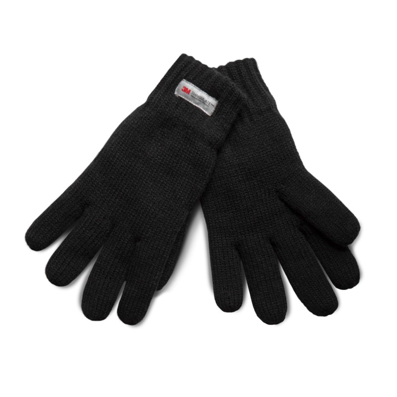 Gants Thinsulate™ en maille tricot Black FACE