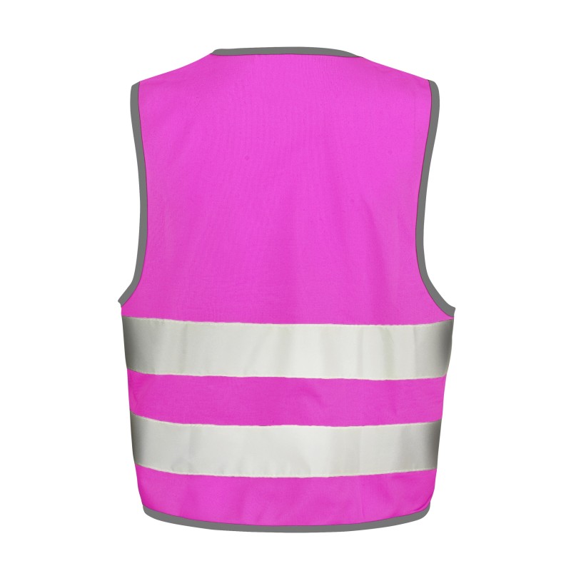 Gilet de visibilité enfant Fluorescent pink BACK