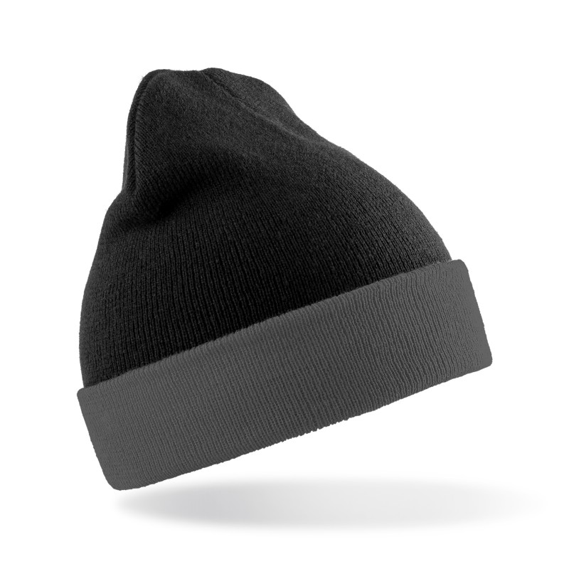 Bonnet classique recyclé Black / Grey SIDE