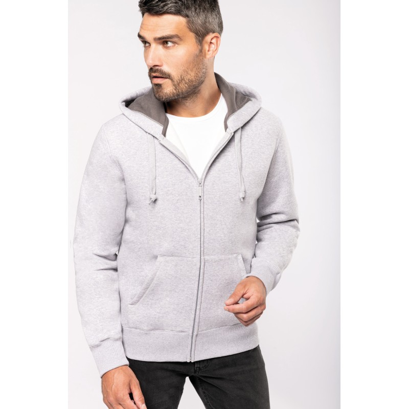 Sweat-shirt zippé capuche unisexe