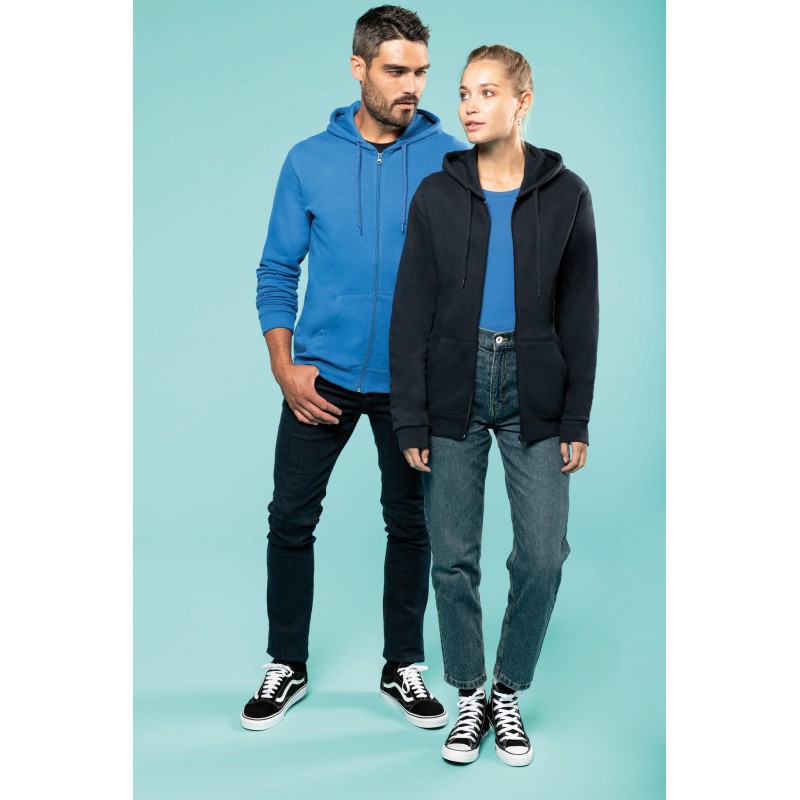 Sweat-shirt zippé capuche unisexe