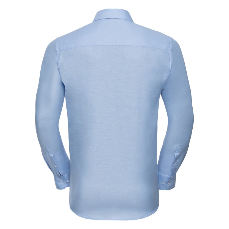 Chemise homme Oxford manches longues Oxford Blue BACK