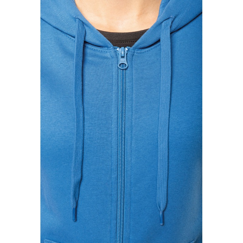 Sweat-shirt écoresponsable zippé à capuche femme