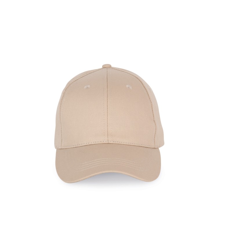 Casquette - 6 panneaux Beige FACE