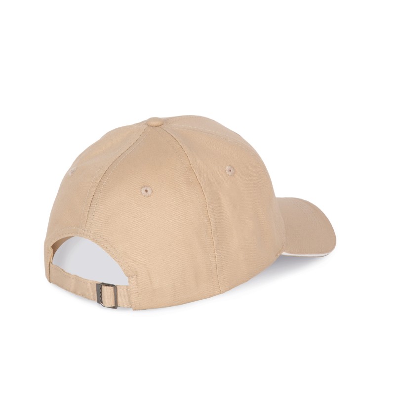 Casquette avec sandwich contrasté - 6 panneaux Beige / White BACK