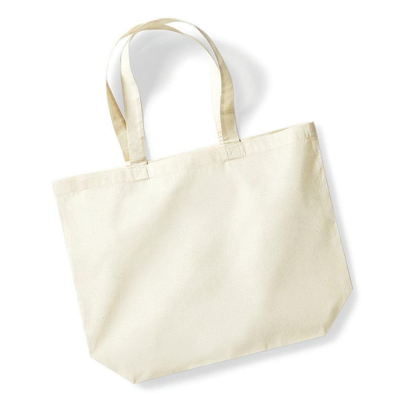 Sac shopping en coton Natural FLATSHOT FACE