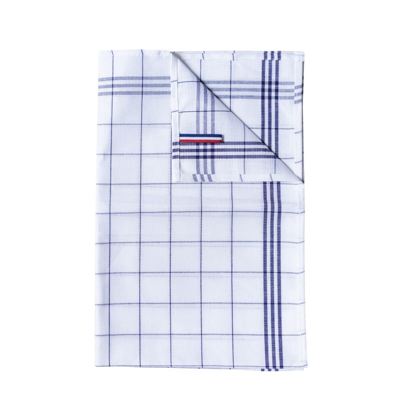 Essuie-verres à carreaux Origine France Garantie Navy FACE