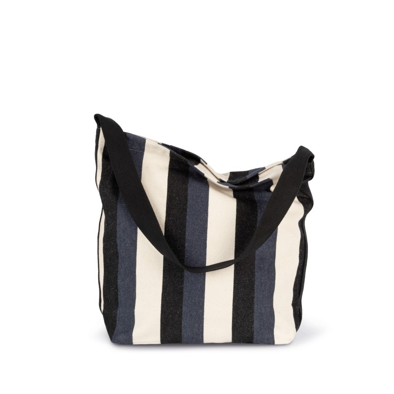Sac bandoulière recyclé -  Motif rayé Striped Marine FACE