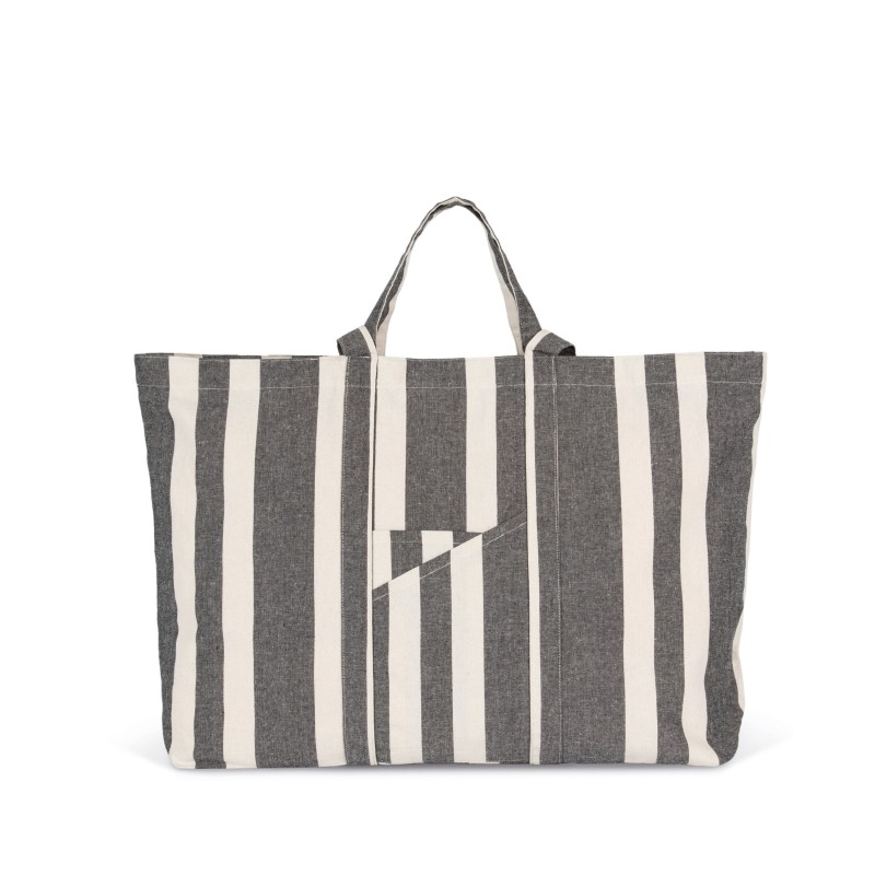 Sac fourre-tout recyclé - Motifs rayés Striped Ecume FACE