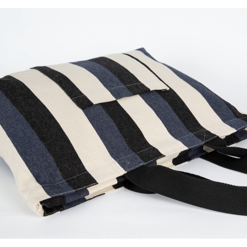 Sac shopping recyclé - Motif rayé