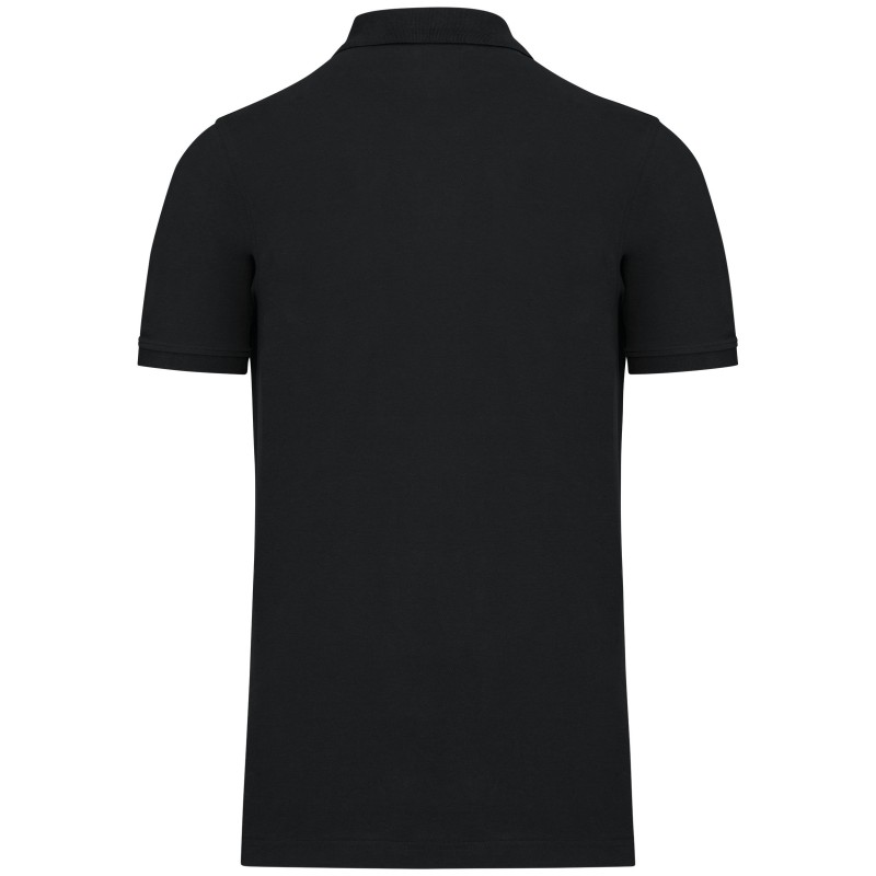 Polo piqué Bio180 homme Black BACK