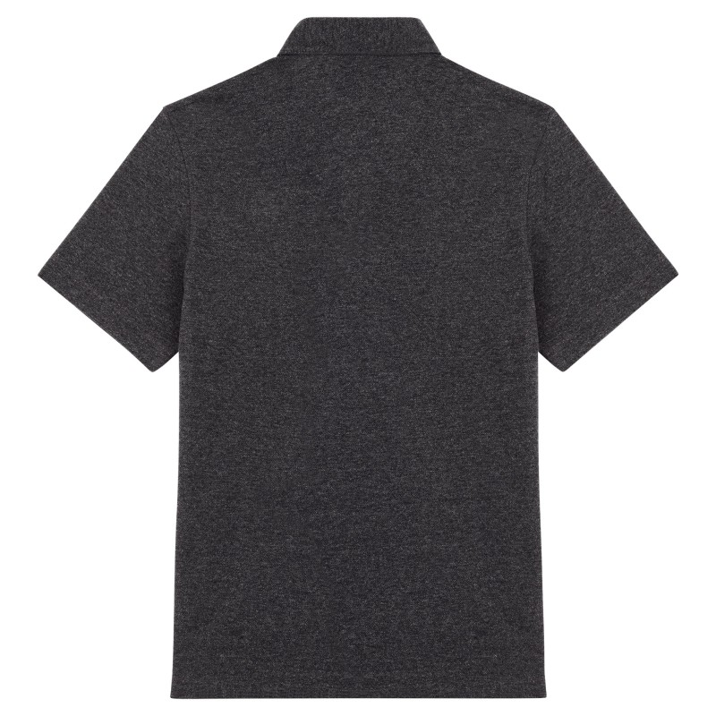 Polo recyclé homme Recycled Anthracite Heather BACK