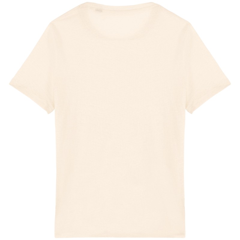 T-shirt en lin col rond homme Ivory BACK