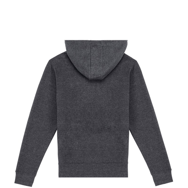 Sweat recyclé zippé capuche unisexe Recycled Anthracite Heather BACK