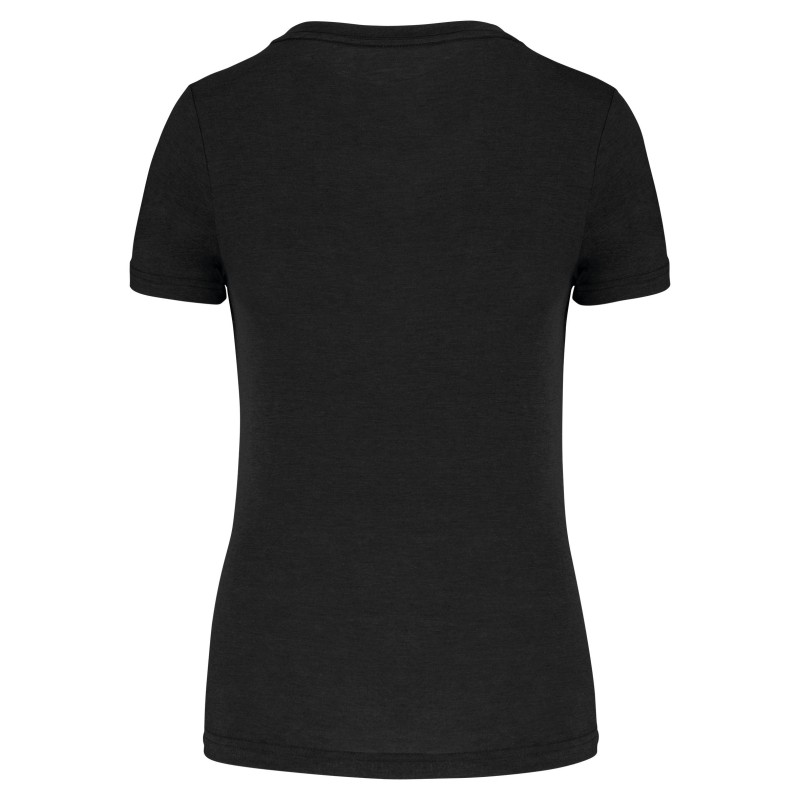 T-shirt triblend sport femme Black BACK