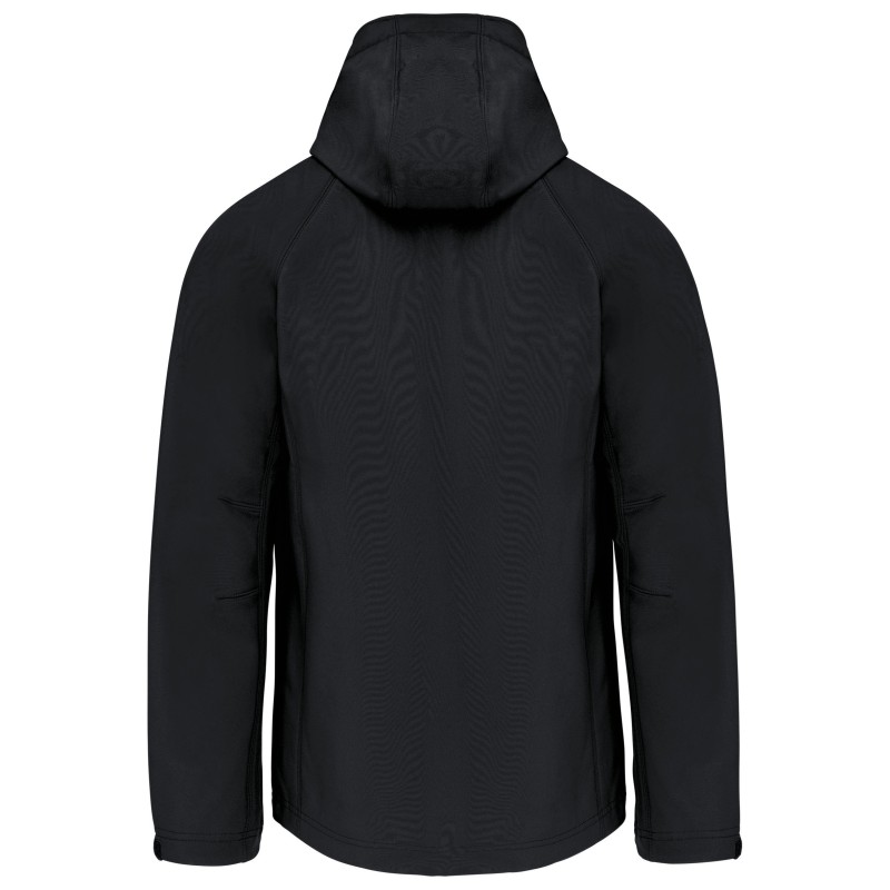 Veste softshell à capuche amovible homme Black BACK