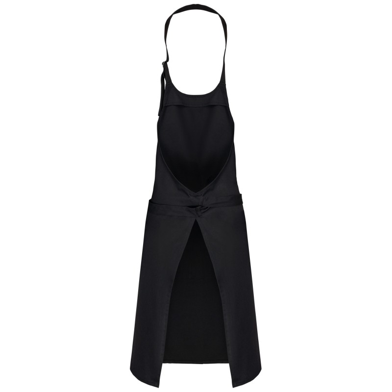Tablier coton lavage haute température Black BACK
