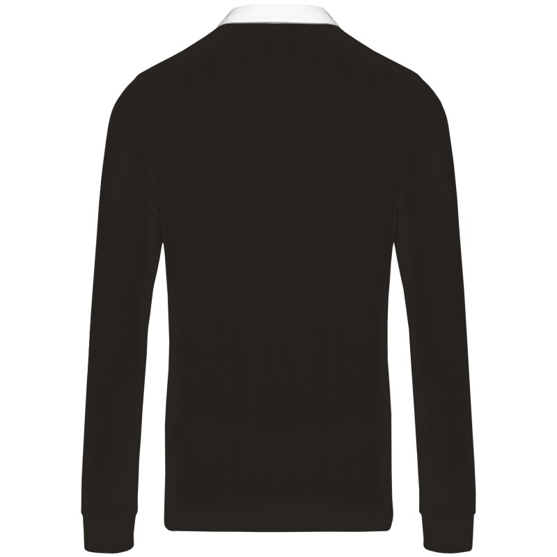 Polo rugby Black / White BACK