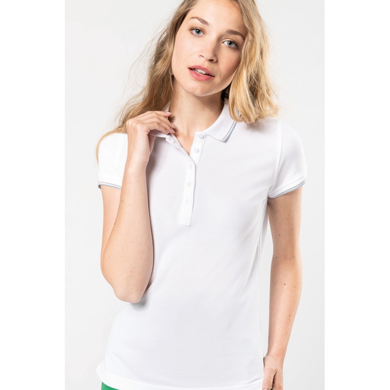 Polo manches courtes femme