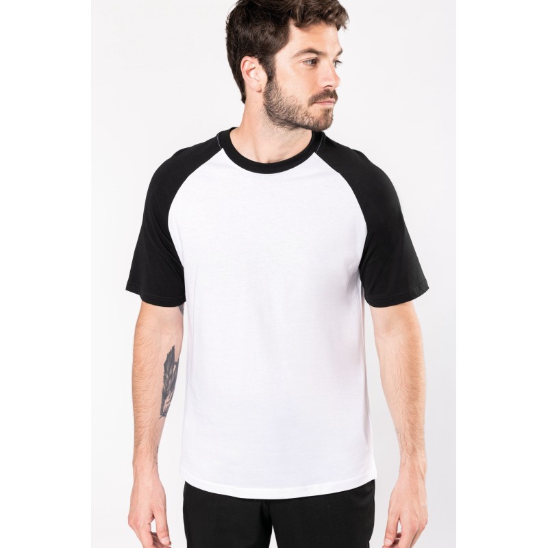 Baseball  t-shirt bicolore manches courtes
