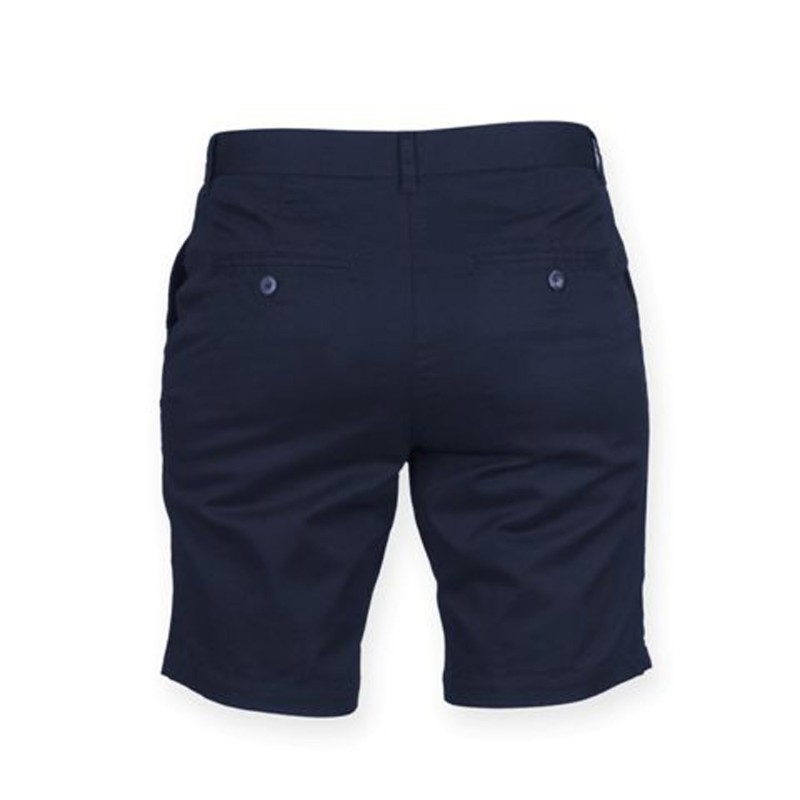 Short Chino Stretch Femme Navy BACK