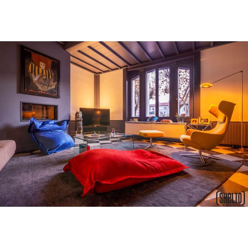 Pouf sceno velours