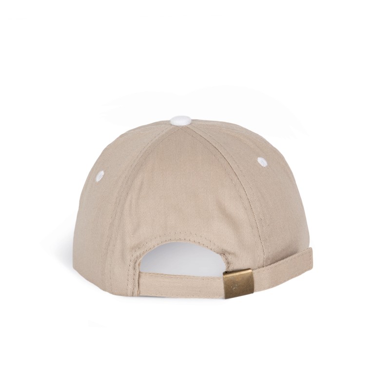 Top - Casquette 6 panneaux Beige / White BACK
