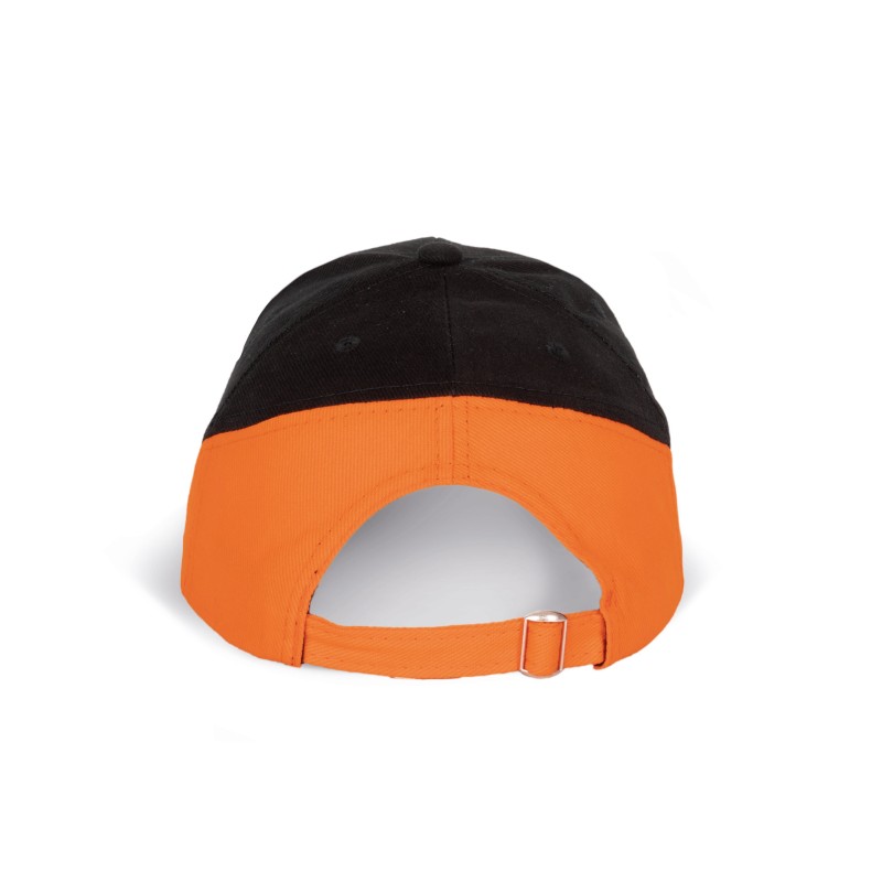 Racing - Casquette bicolore 6 panneaux Black / Orange BACK