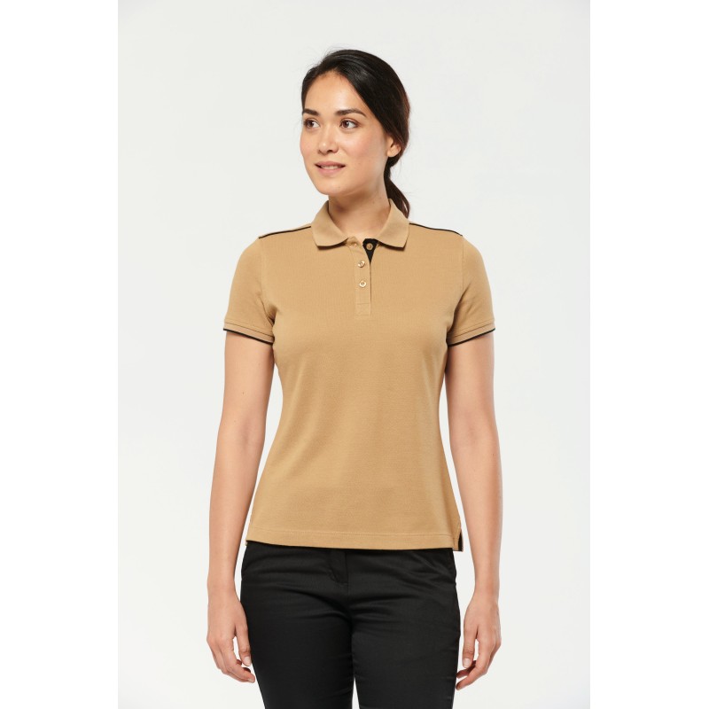 Polo Day To Day contrasté manches courtes femme