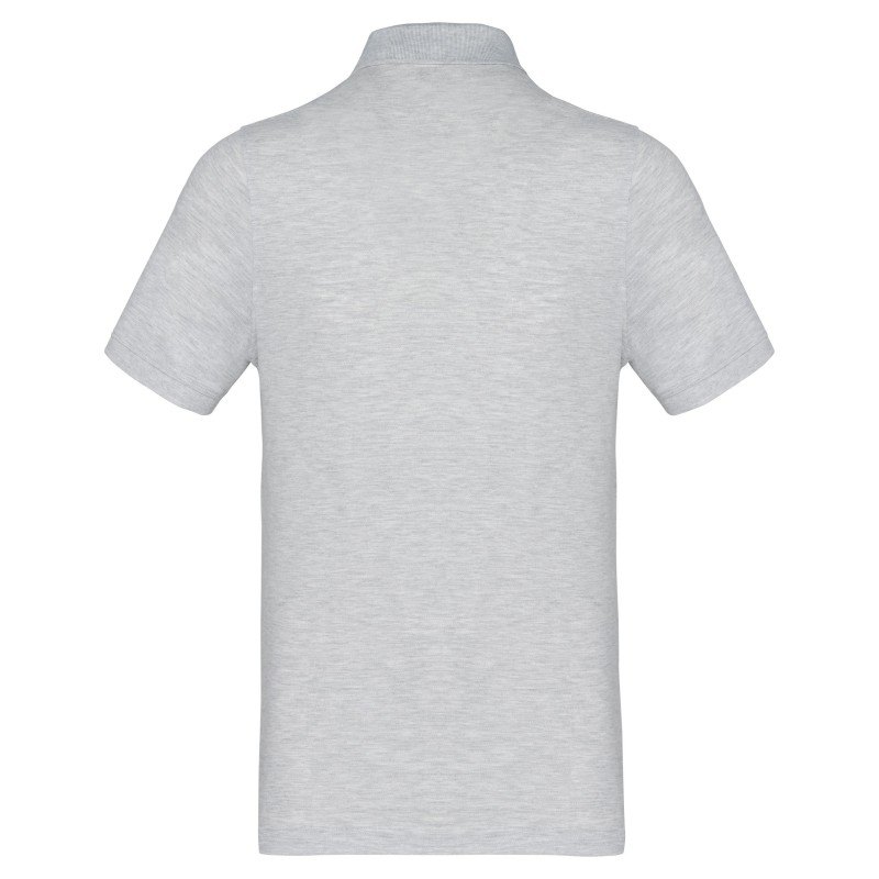 Polo piqué manches courtes homme Ash Heather BACK