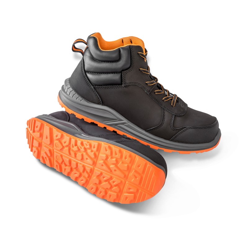 Chaussures de sécurité Stirling Black / Grey / Orange FACE SIDE
