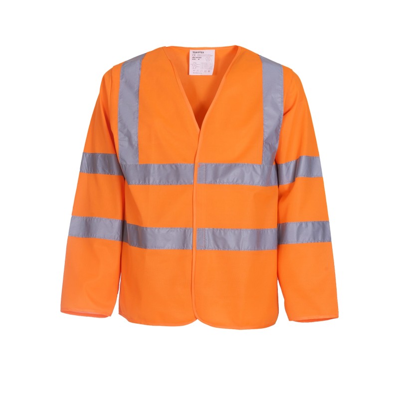 Gilet Hi-vis à manches longues Hi Vis Orange FACE
