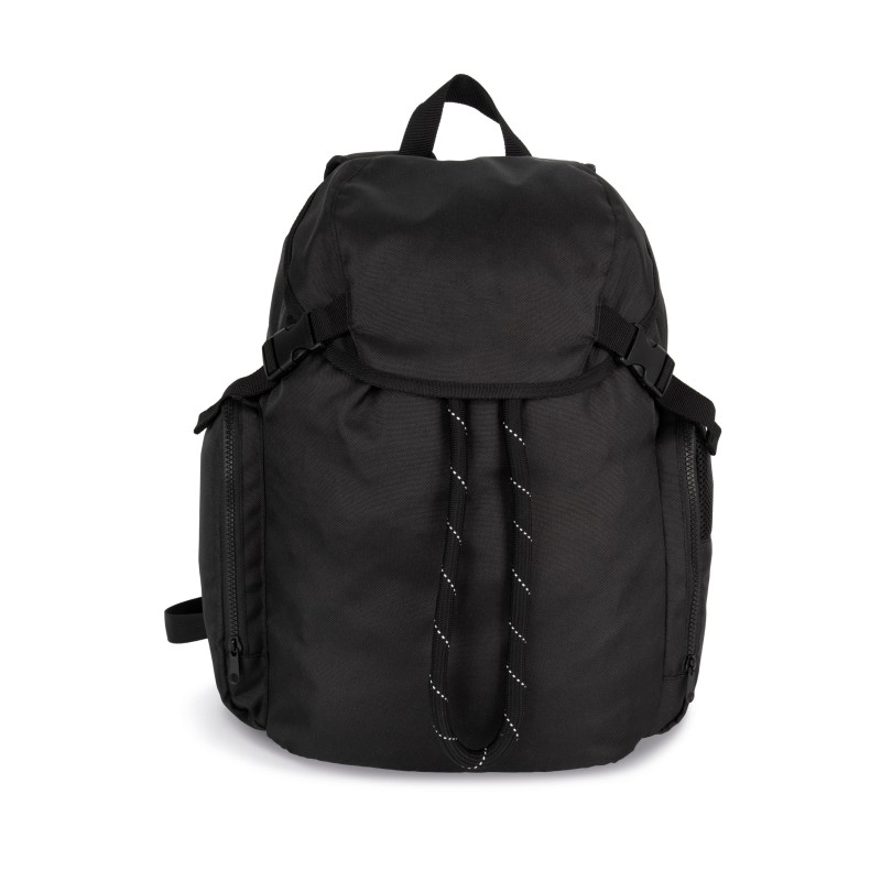 Sac à dos de sport recyclé d'inspiration lifestyle, urbain Black FACE