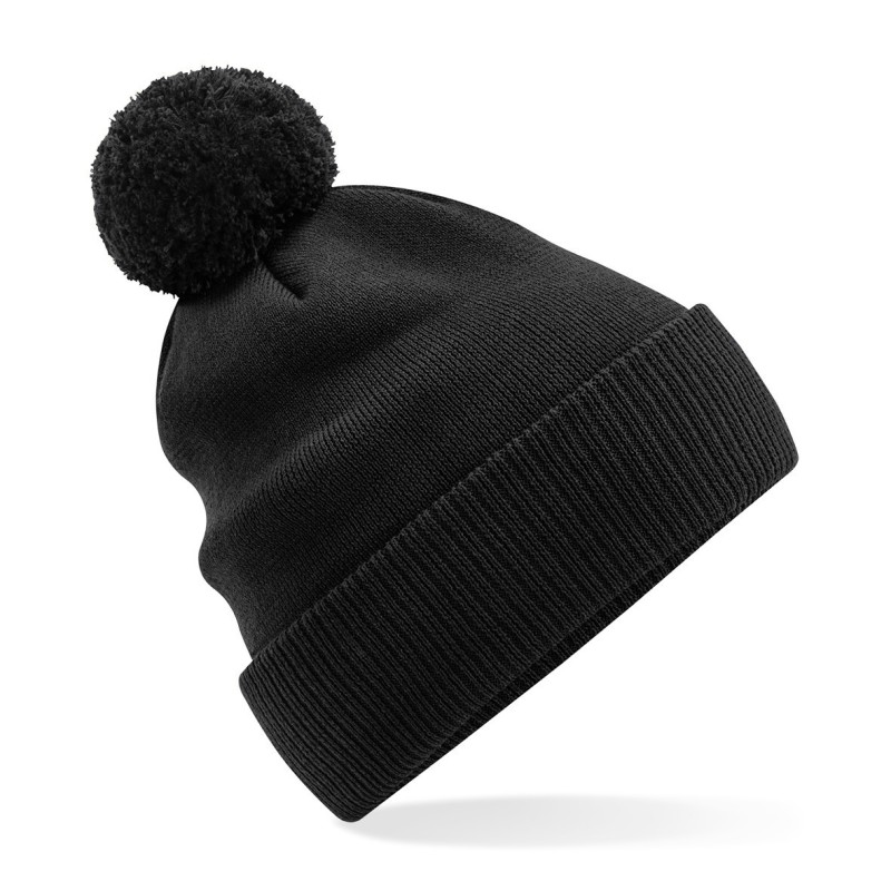 Bonnet Snowstar® en coton bio Black FACE SIDE