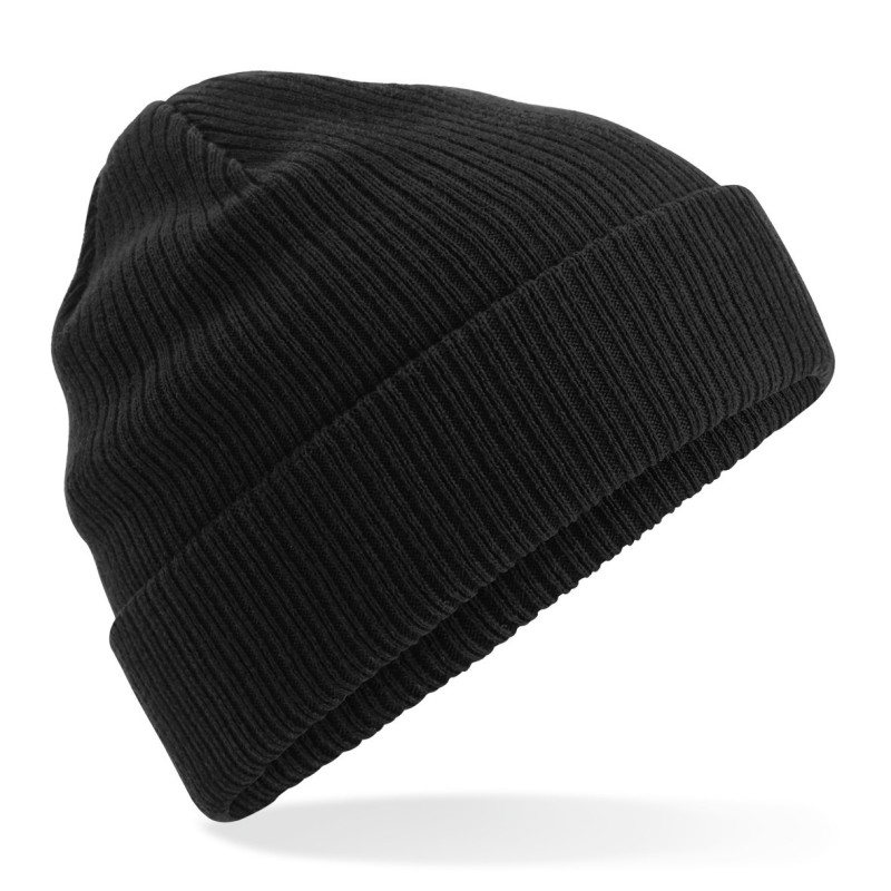 Bonnet en coton biologique Black FACE SIDE