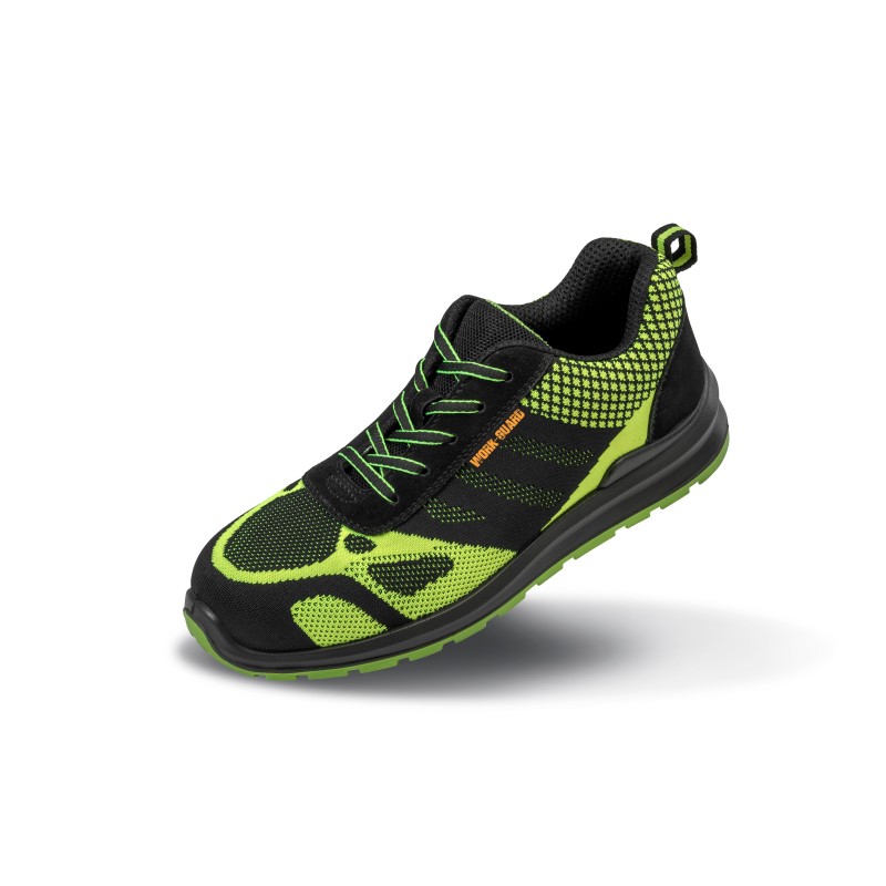 Chaussures de sécurité Flyknit Neon green / Black FACE SIDE