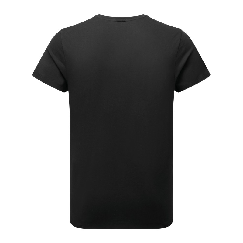 T-shirt col boutonné écoresponsable homme  Comis Black BACK