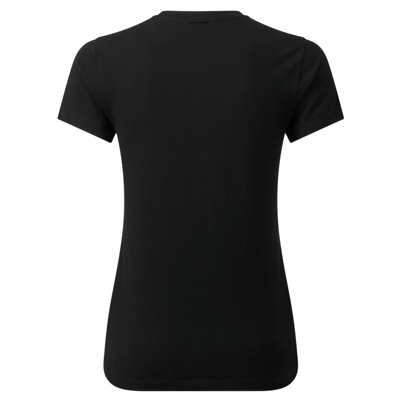 T-shirt col boutonné écoresponsable femme  Comis Black BACK