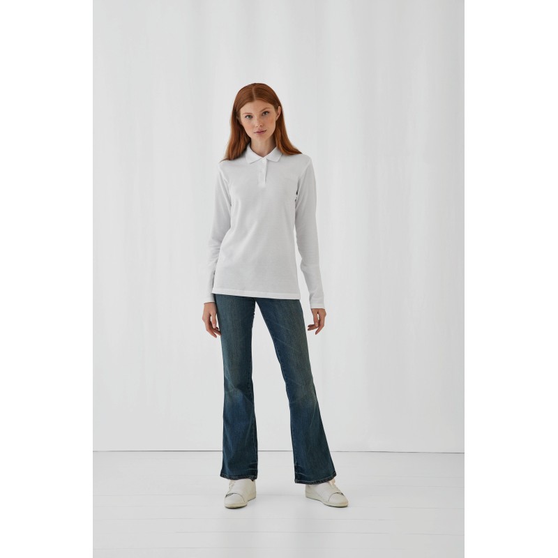 Polo femme ID.001 manches longues
