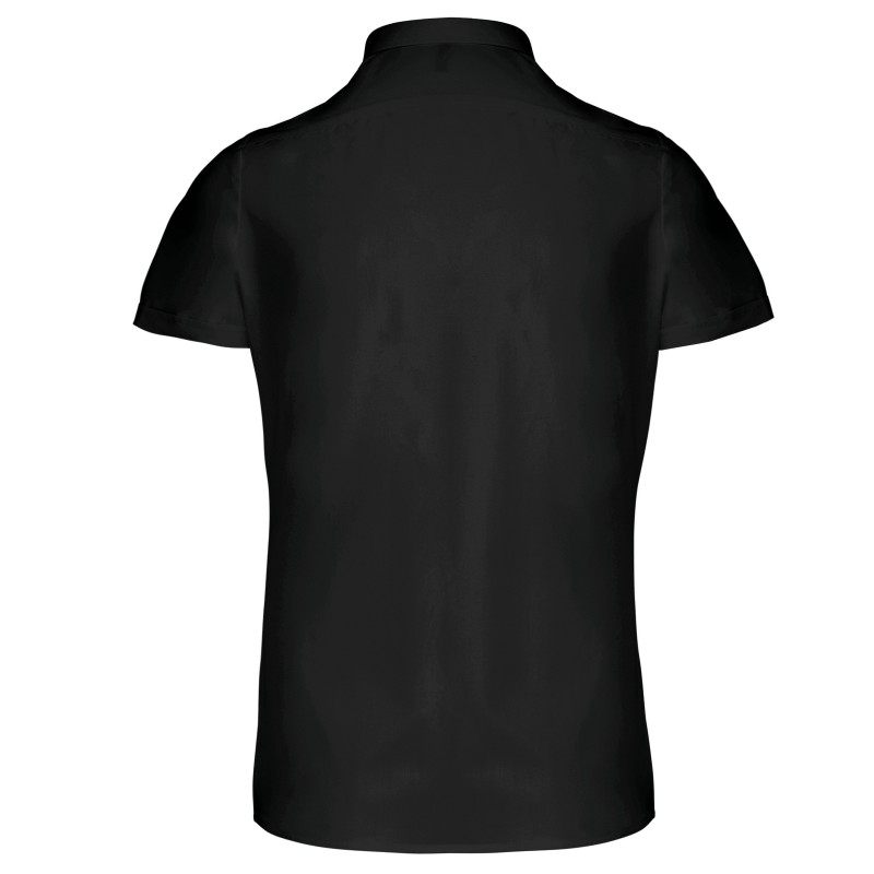 Chemise pilote manches courtes femme Black BACK
