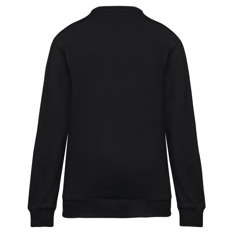 Sweat-shirt Day To Day zip poche contrastée unisexe Black / Kelly Green BACK