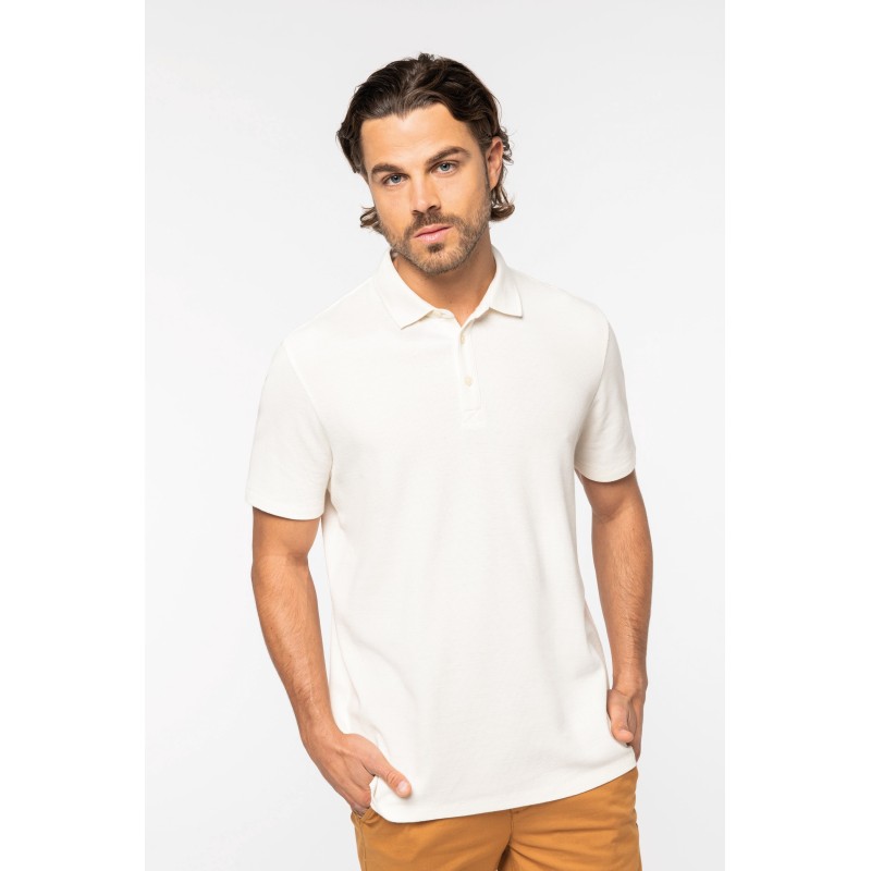 Polo maille gaufrée homme