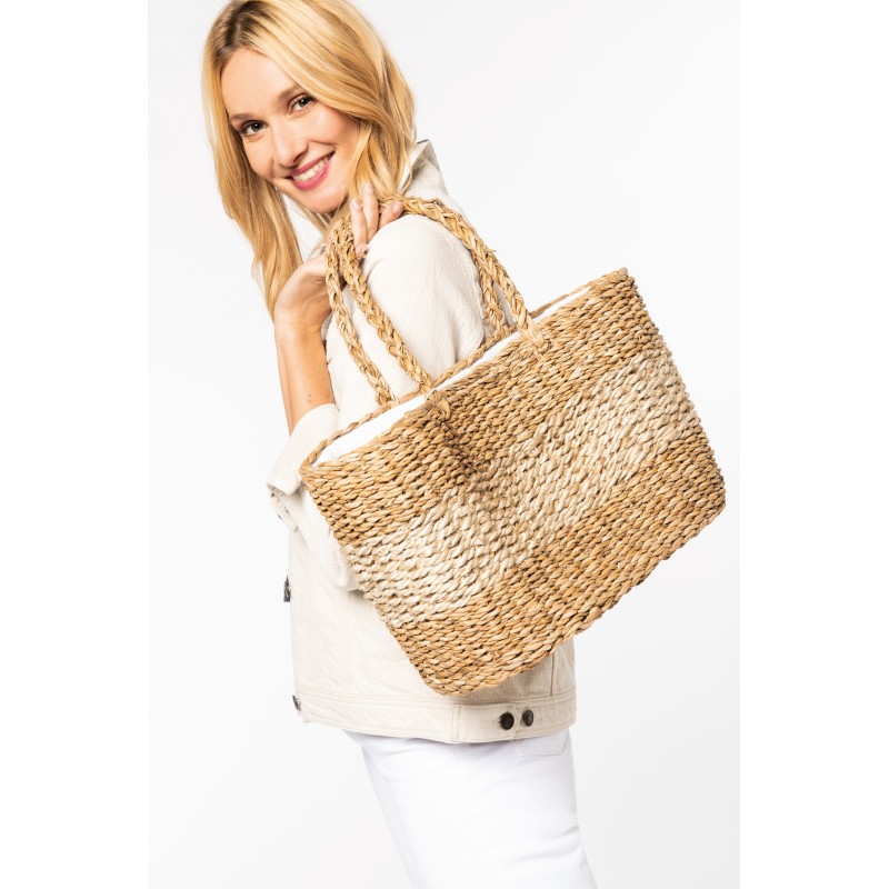 Sac panier en jute et jonc de mer