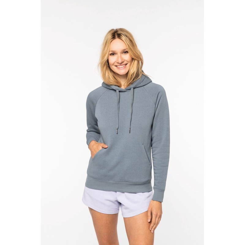 Sweat capuche raglan femme