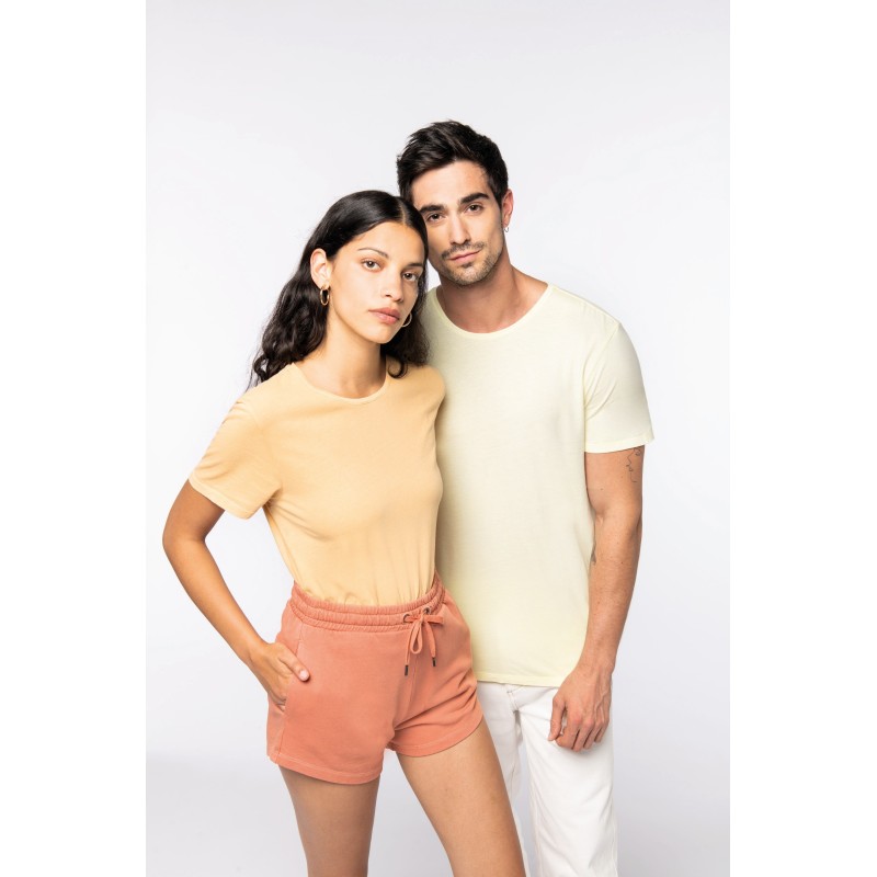 T-shirt délavé  manches courtes unisexe