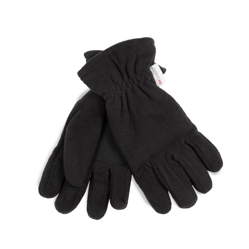 Gants recyclés micropolaire et Thinsulate™ Black BACK